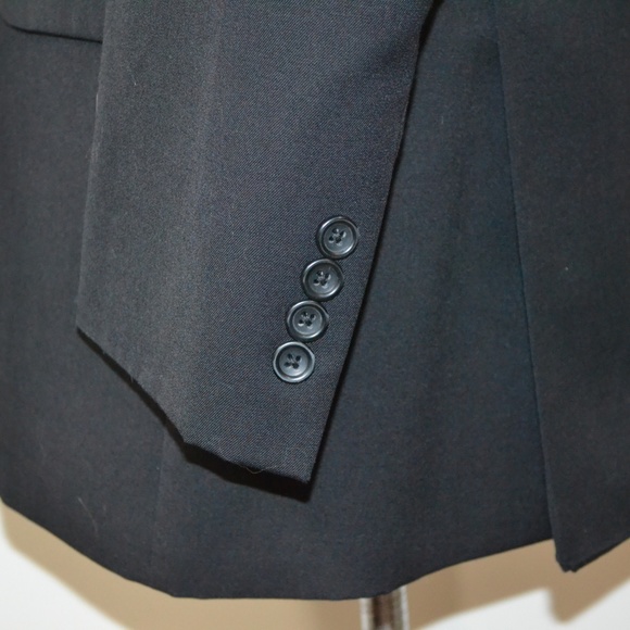 Pronto Uomo 40R Sport Coat Blazer Suit Jacket Blac - Picture 3 of 8